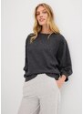 bonprix Oversize mikina z čisté bavlny Šedá
