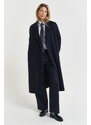 KABÁT GANT HANDSTITCHED BELTED COAT EVENING BLUE