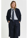 KABÁT GANT HANDSTITCHED BELTED COAT EVENING BLUE