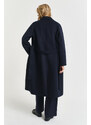 KABÁT GANT HANDSTITCHED BELTED COAT EVENING BLUE