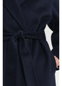 KABÁT GANT HANDSTITCHED BELTED COAT EVENING BLUE