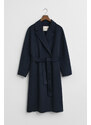 KABÁT GANT HANDSTITCHED BELTED COAT EVENING BLUE