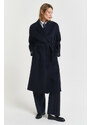 KABÁT GANT HANDSTITCHED BELTED COAT EVENING BLUE