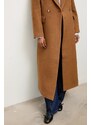 Vlněný kabát Answear.LAB béžová barva