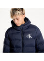 Péřovka Calvin Klein Jeans Ls Nylon Monogram Puff Jacket Blue M