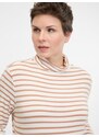 Béžové dámské pruhované tričko s dlouhým rukávem ORSAY - Dámské
