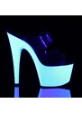 Pleaser adore-702uv svítící bílé sexy boty