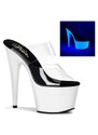 Pleaser adore-702uv svítící bílé sexy boty