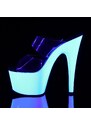 Pleaser adore-702uv svítící bílé sexy boty