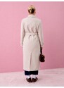 Sinsay - Kabát s páskem k uvázání - béžová