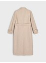 Sinsay - Kabát s páskem k uvázání - béžová