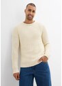 bonprix Svetr z hrubé pleteniny z měkké bavlněné směsi béžová Muž
