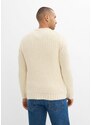 bonprix Svetr z hrubé pleteniny z měkké bavlněné směsi béžová Muž