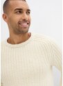 bonprix Svetr z hrubé pleteniny z měkké bavlněné směsi béžová Muž