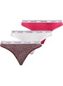 Calvin Klein Underwear Tanga fuchsiová / červená třešeň / černá / bílá