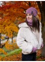 DOKE Set pletená čepice B lilac