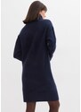 bonprix Pletené šaty s ozdobným švem Modrá