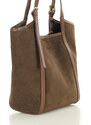 MARCO MAZZINI Hnědá prostorná kožená shopper kabelka