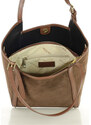 MARCO MAZZINI Hnědá prostorná kožená shopper kabelka
