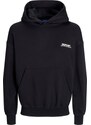 JACK & JONES Mikina 'JWHROXBURY' černá / bílá
