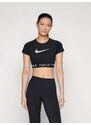 NIKE Funkční tričko černá / bílá