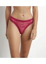 DIM ROMANCE THONG - Women's lace thong - red