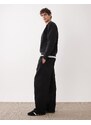 ARKET mix and match straight leg jogger in black in scuba-style fabric