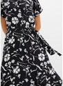 bonprix Halenkové šaty s potiskem Černá