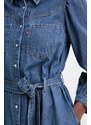 Džínové šaty Levi's JOURNEY LS MAXI