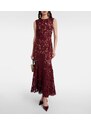 Self-Portrait Floral lace midi dress