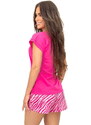 Dámské pyžamo DONNA zebra SHORT FUCHSIA