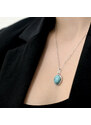 Stříbrný náhrdelník s tyrkysem 12162.3