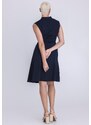 TUZZI ESSENTIALS dámské šaty tmavě modré s páskem