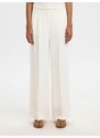 SELECTED Kalhoty se sklady v pase 'SLFELLIE' krémová
