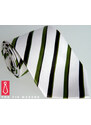 Hedvábná kravata Beytnur 18-8 bílo zelená