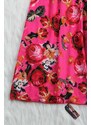 LM moda A Letní šaty k moři růžové s květy