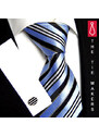 Manažerská modrá pruhovaná kravata Beytnur 107-1