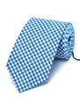 Klukovna Modrobílá károvaná kravata