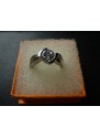 Prsten z chirurgické ocele s krystalem bílý
