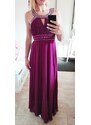 Plesové šaty dlouhé fialové ANTIQUE