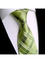 Beytnur 183-5 hedvábná kravata zelené karo