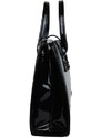 Barebag Černá lakovaná kroko dámská aktovka / taška na notebook 15.6" ST02 GROSSO