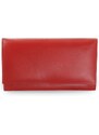 Červená dámská kožená psaníčková peněženka Elizbeth