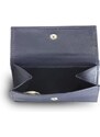 Tmavě modrá kožená mini peněženka Athena