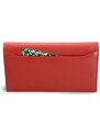 Červená dámská kožená rámová peněženka Lilah