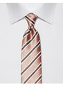 Elegantní kravata Vincenzo Boretti 22006 - sépiová s pruhem