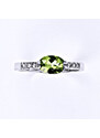 Čištín s.r.o. stříbrný prsten s přírodním olivínem,prsten VR 237