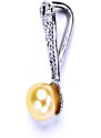 Čištín s.r.o. P 1241 stříbrný přívěšek s přírodní lososovou perlou, šperky P 1241