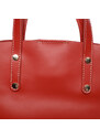 Dámská kožená kabelka červená - Delami Weronia červená