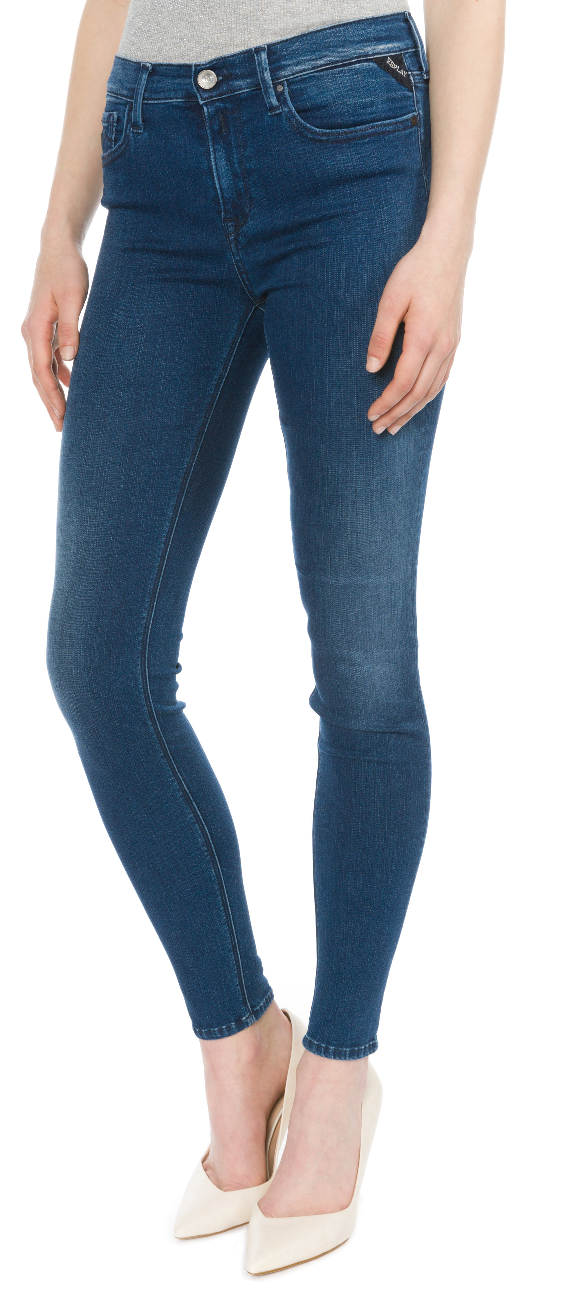 Jean Replay Vert Menthe « Joi Anklezip » Taille 28/30 – Stretch Skinny Neuf Avec Défauts